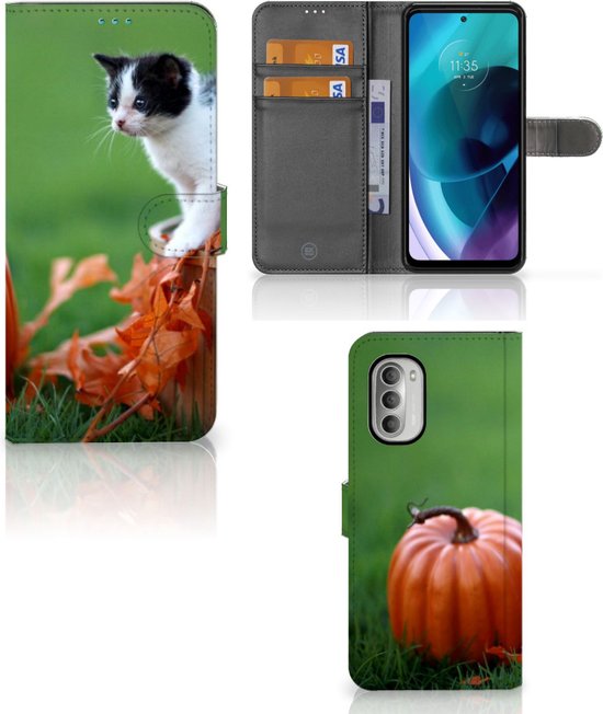 PU Etui Housse en PU Cuir Portefeuille de Protection Motorola Moto G51 5G Cas de téléphone personnalisé Idées cadeaux petite amie