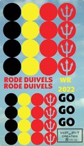 Raamsticker - WK2022 - Rode Duivels - Bollen - Rode Duivels - Versieren - Supporteren - Belgie