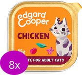 8x Edgard & Cooper Adult Pate Tub Kip - Nourriture pour chat - 85g