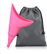 Siliconen Plastuit voor Vrouwen - Roze - Herbruikbaar, Draagbaar en Hygiënisch - Staand, Zittend of Liggend Plassen!