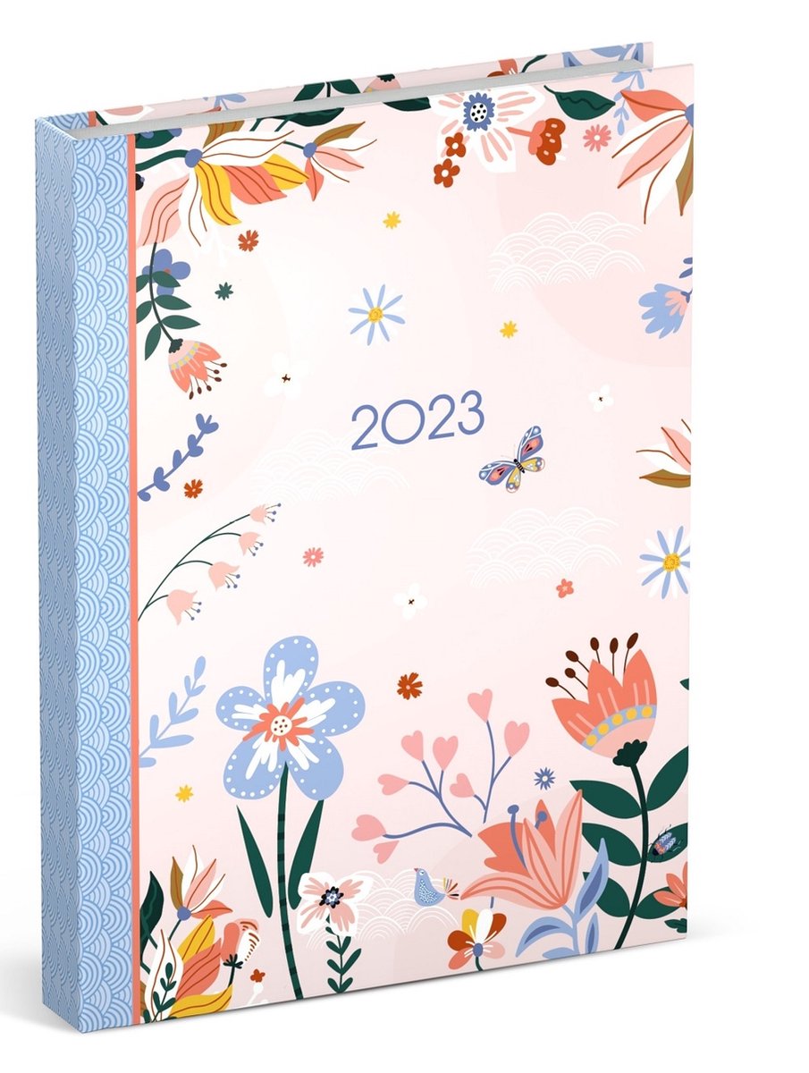 Fragile mini agenda 2023 - Lannoo - gebonden - 1 week per 2 pagina's - 9 x 13 cm - zeer klein - roze