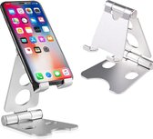 Telefoonhouder Bureau - Tablet Houder - Telefoon Statief Smartphone - Telefoonstandaard - Aluminium - Zilver