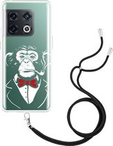 OnePlus 10 Pro Hoesje met Koord Chimp Smoking - Designed by Cazy