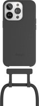 Change 2 in 1 Bio Case - geschikt voor iPhone 14 Pro Max - afneembaar nekkoord - duurzaam - eco vriendelijk - gemaakt van bio-materialen - Black