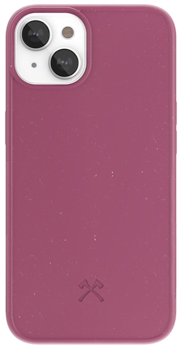Woodcessories Bio Case - geschikt voor iPhone 14 Plus - duurzaam - eco vriendelijk - gemaakt van bio-materialen - Wine Red