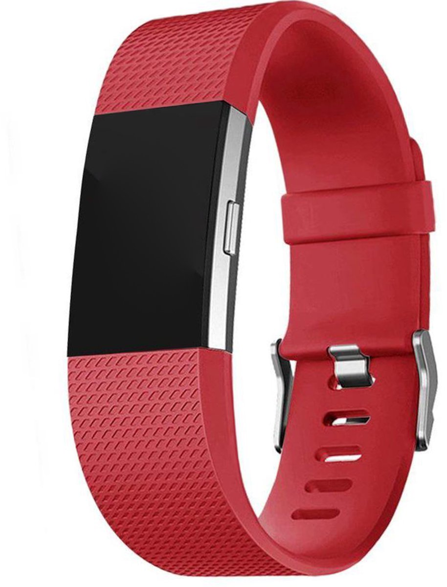 123watches sport band - rood - SM - Geschikt voor Fitbit Charge 2