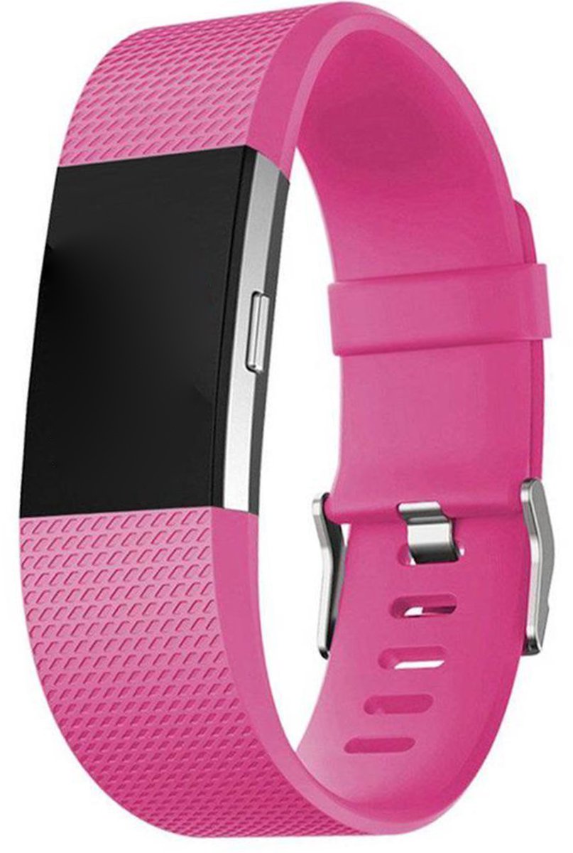 Fitbit Charge 2 siliconen bandje (Large) - Roze - Fitbit charge bandjes