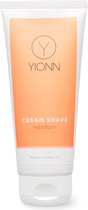 YIONN Cream Shave Mandarijn - zeepvrij alternatief voor scheerschuim en scheergel - hypoallergeen - géén parfum - met etherische olie - speciaal voor vrouwen