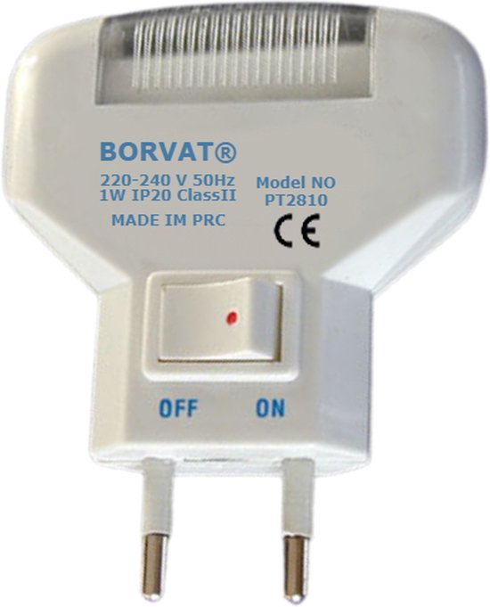 Borvat®|  Nachtlamp 1.5w Led met aan/uit schakelaar