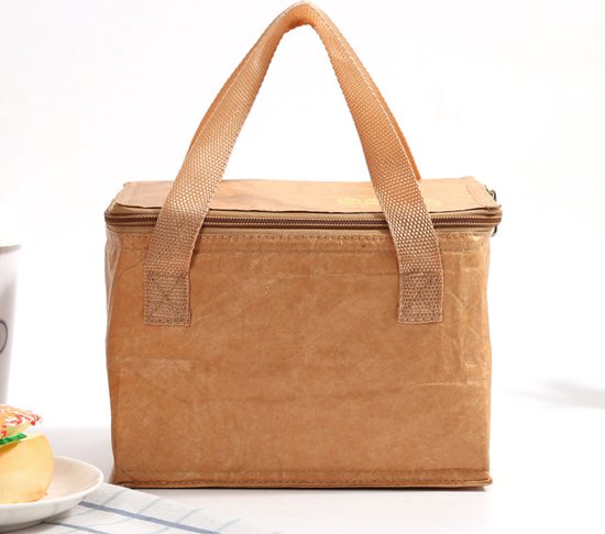 Sac à lunch réutilisable avec fermeture éclair - « Tambour » à lunch durable en papier