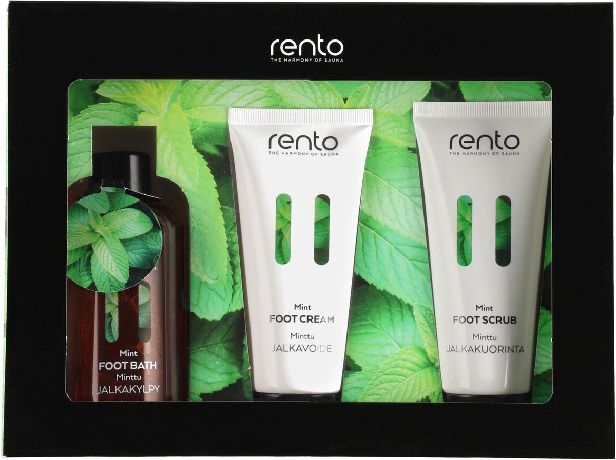 Rento Cadeau Verpakking (voet verzorging) Scrub 200ml, Bad 100ml, Crème 100ml