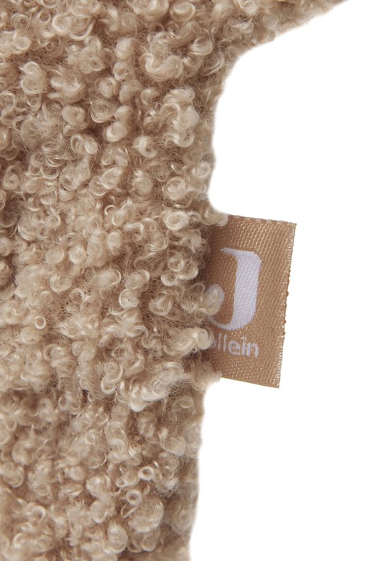 Beige teddy speenkoord met Jollein logo.
