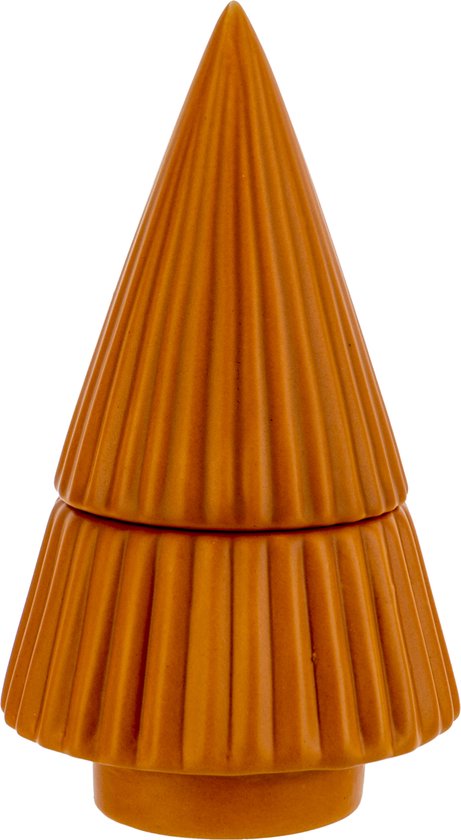 Cosy @ Home - Kerstboom - theelichthouder - terracotta - 9x9xH16cm