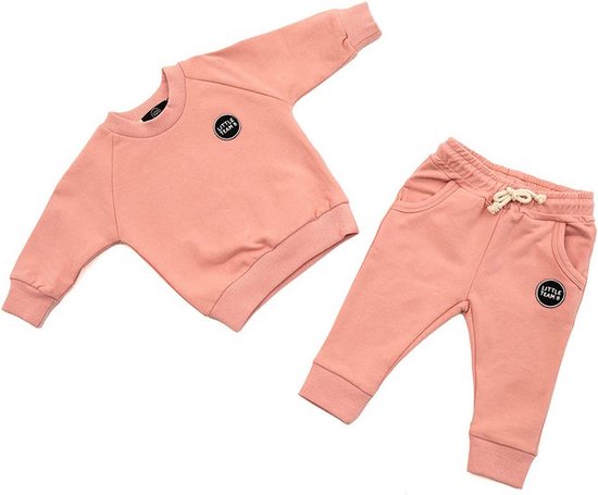 Baby kledingset Roze Little Team B jogging 12-18 maanden