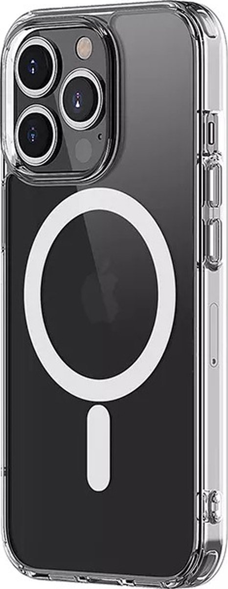 Lennexo Hoesje Geschikt Voor iPhone 14 Pro Met Magneet Ring - Siliconen Hoesje Voor Draadloos Opladen en Geschikt voor Magsafe