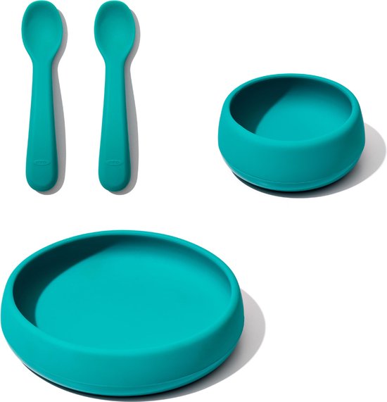  OXO Tot Silicone Plate Teal : Baby