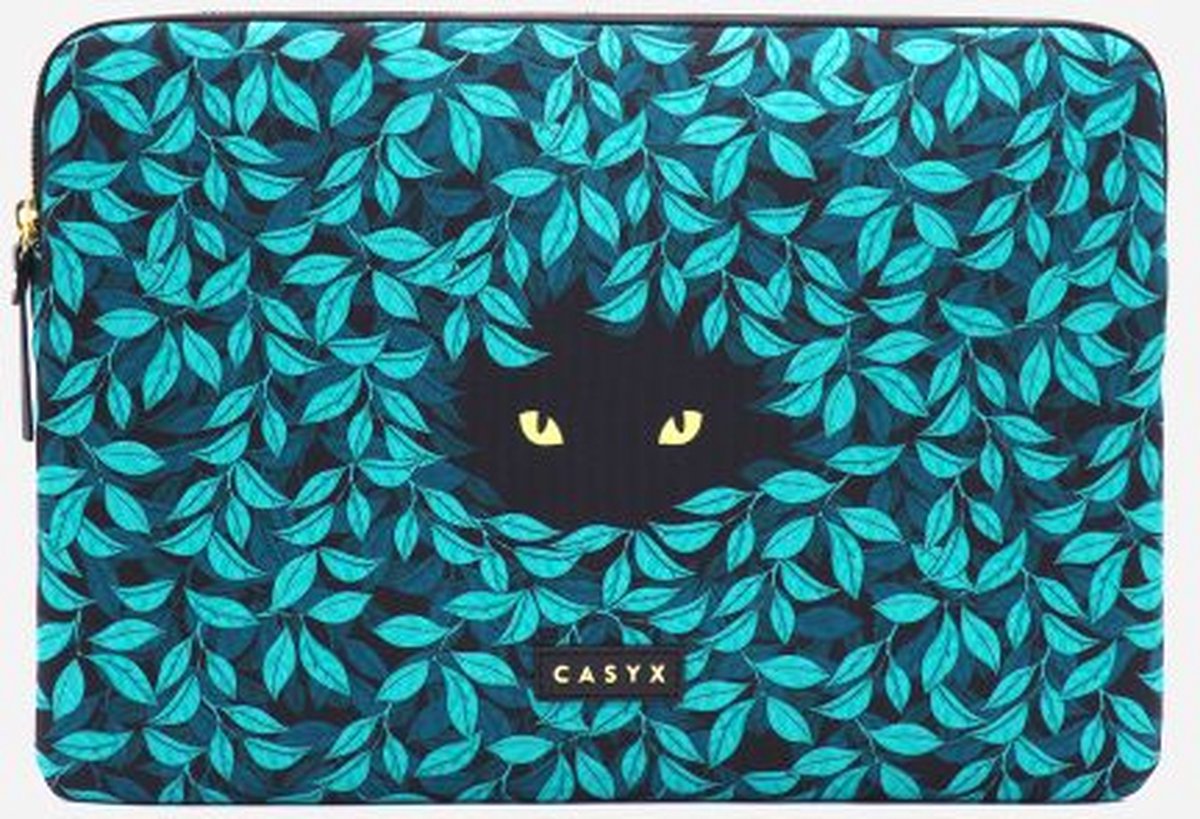 Casyx - Spying Cat Laptophoes - laptophoes 13 inch - laptophoes 13 inch waterdicht - laptophoes 14 inch - Design - Kleurrijk