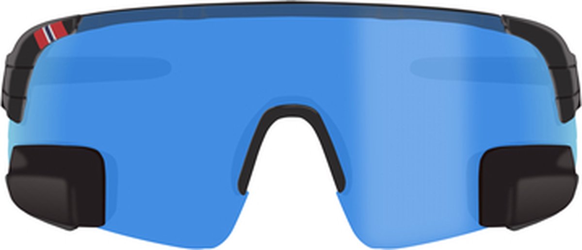 TriEye sport brillen met ‘3 & 4e oog ’ SPORT Revo Max Blue Maat Medium / Spiegel links & rechts
