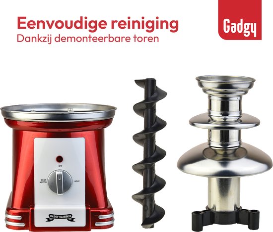 Gadgy Chocoladefontein 3 lagen - Chocolade fondue - Chocolade Geschenkset - Chocolade Fontein - 90 Watt — afbeelding 4