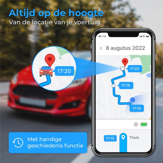 Nuvance GPS Tracker met App voor Auto Fiets Koffer 1440 uur