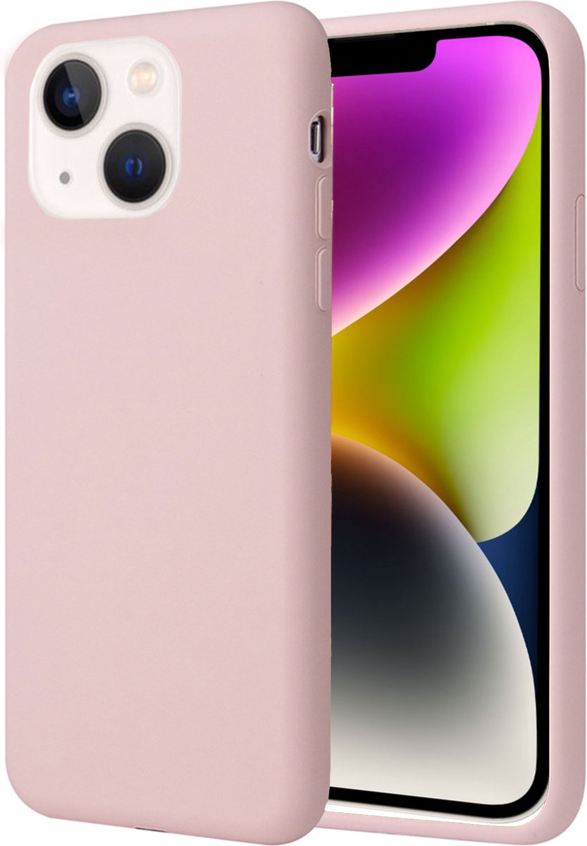 Hoesje geschikt voor iPhone 14 - Liquid Back Case Cover Rose