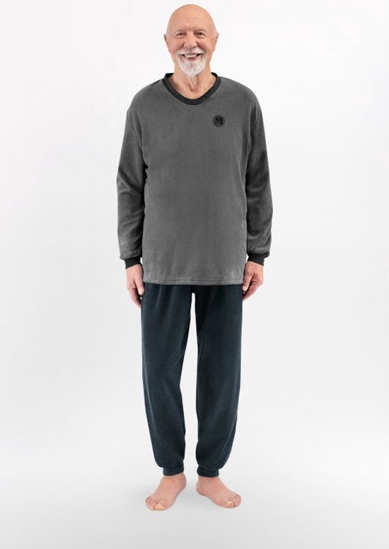 Martel Ryszard lange pyjama uit frottee katoen - warming pyjama, grijs XXL