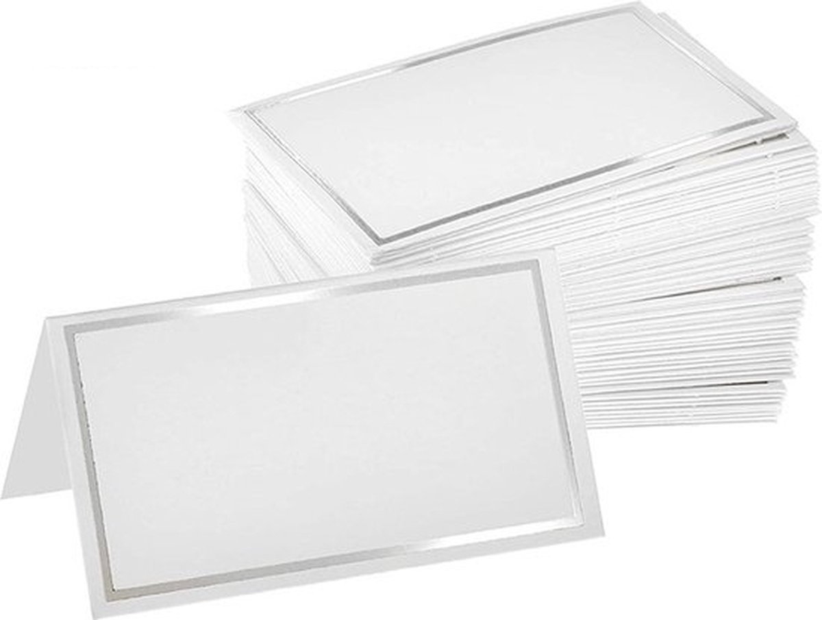 100 stuks blanco metalen visitekaartjes, MaehSab 0,2 mm