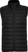 Zwarte gewatteerde bodywarmer met polyester dons model Oslo merk Roly maat 2XL