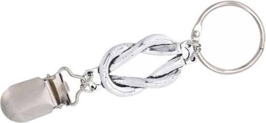 Fako Bijoux® - Tashanger - Hoed Clip - Accessoire Clip - Knoop - Zilverkleurig
