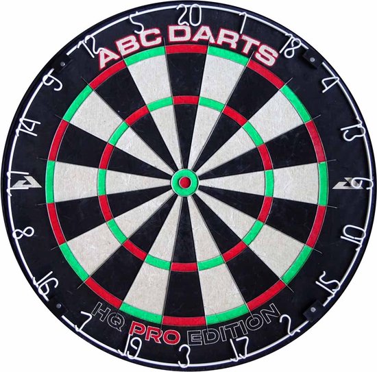 ABC Darts - Dartkabinet Met Dartbord en 2 Sets Dartpijlen - Wit - ABC Darts