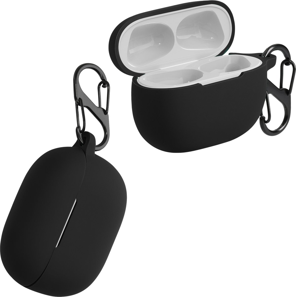 kwmobile cover voor oordopjes case - geschikt voor Xiaomi Redmi Buds 4 Pro - Trendy beschermhoes draadloze oordopjes in zwart