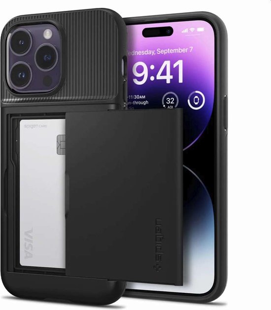 Spigen Slim Armor CS Case Geschikt Voor Apple iPhone 14 Pro Max (Black