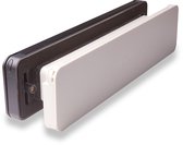 Homebox - de isolerende, tochtvrije en geluiddempende brievenbus buitenklep zwart RAL9005 / binnenklep crème wit RAL9001