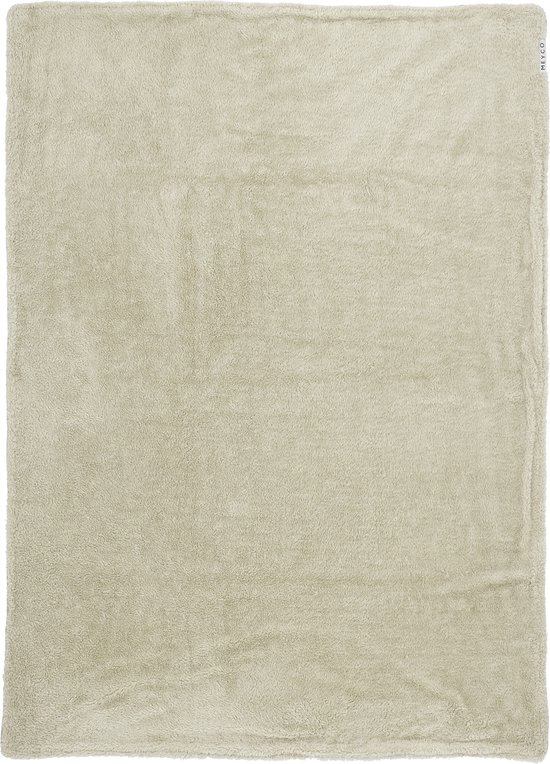 Meyco Baby Knit Basic teddy ledikant deken - sand melange - 100x150cm van Meyco — afbeelding 3