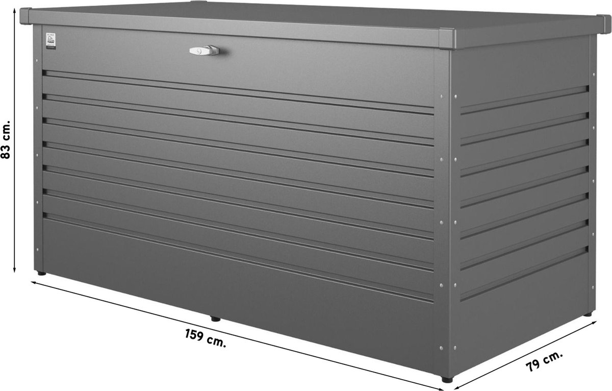 Biohort Hobbybox - kussenkist antraciet 160 x 79 cm