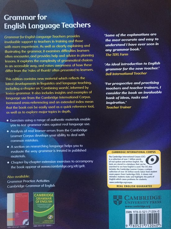 Grammar for English Language Teachers book with exercices an ...