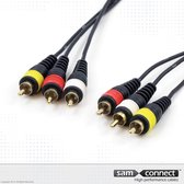 Composiet video/audio kabel, 1m, m/m | Signaalkabel | sam connect kabel