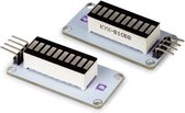 Whadda ledbar weergavemodule, 10 segmenten, 2 stuks, Arduino® compatible, voor batterijstatus en vloeistofpeil