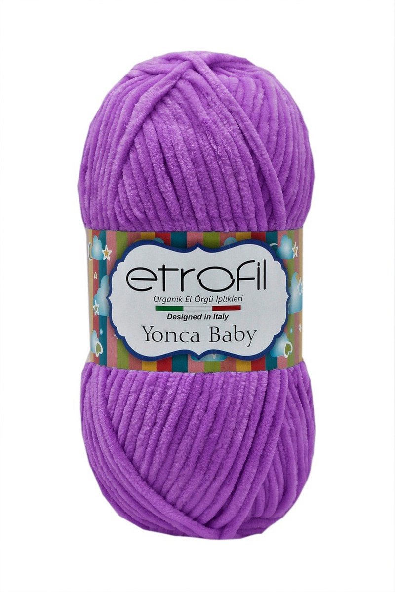 Etrofil Velvet Garen-Yonca Baby Donker Purper No 70610 - 4 mm - Breien - Haken - Weven - Amigurumi