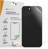 kwmobile 3x beschermfolie geschikt voor Apple iPhone 14 - Transparante bescherming voor achterkant smartphone