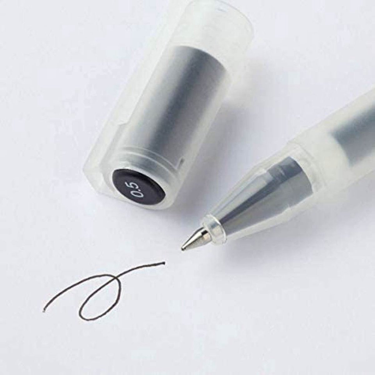 Muji Gel Pen - Kleur Inkt Zwart - 0.5mm + 1 Reserve Vulling - Refill