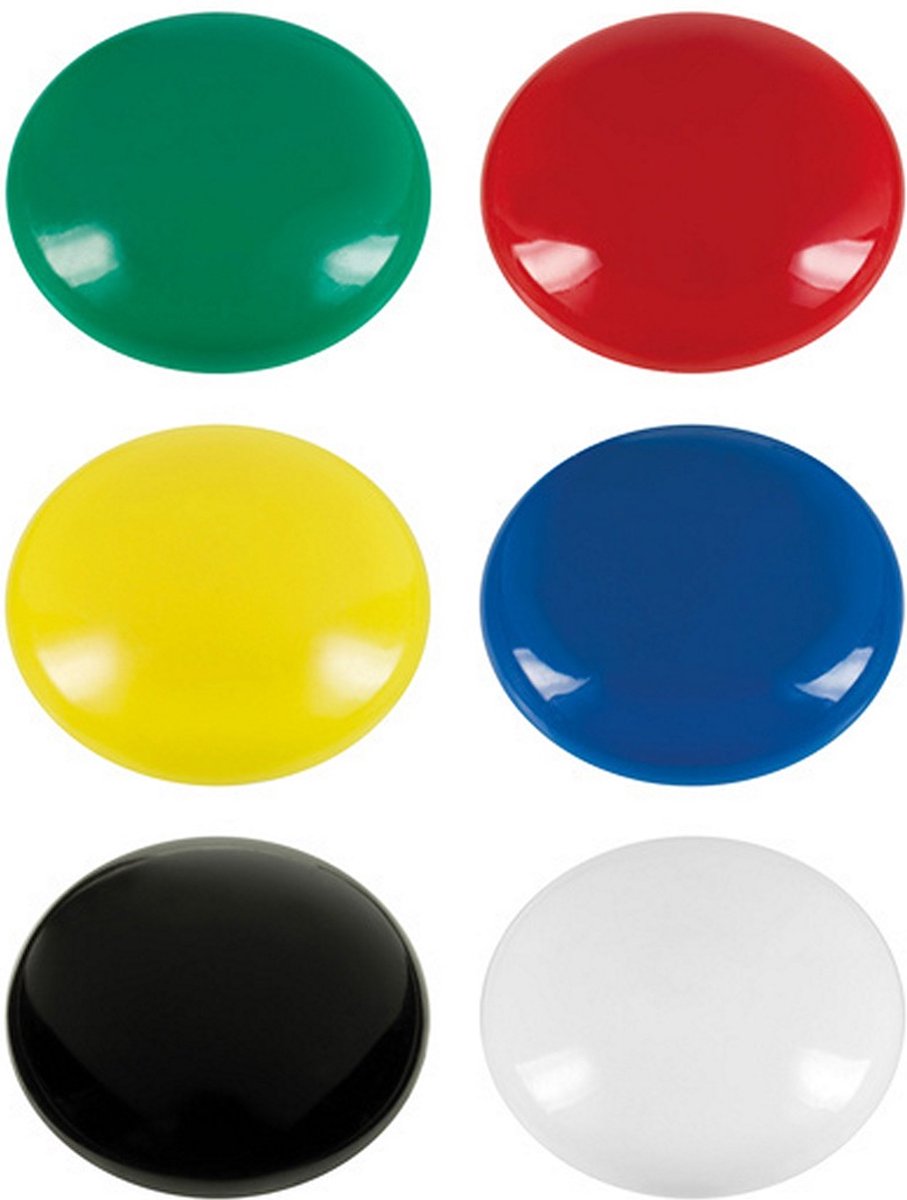 Westcott AC-E10815 Magneet Assorti Pak à 6st. Ø 25x11,8mm, 300g
