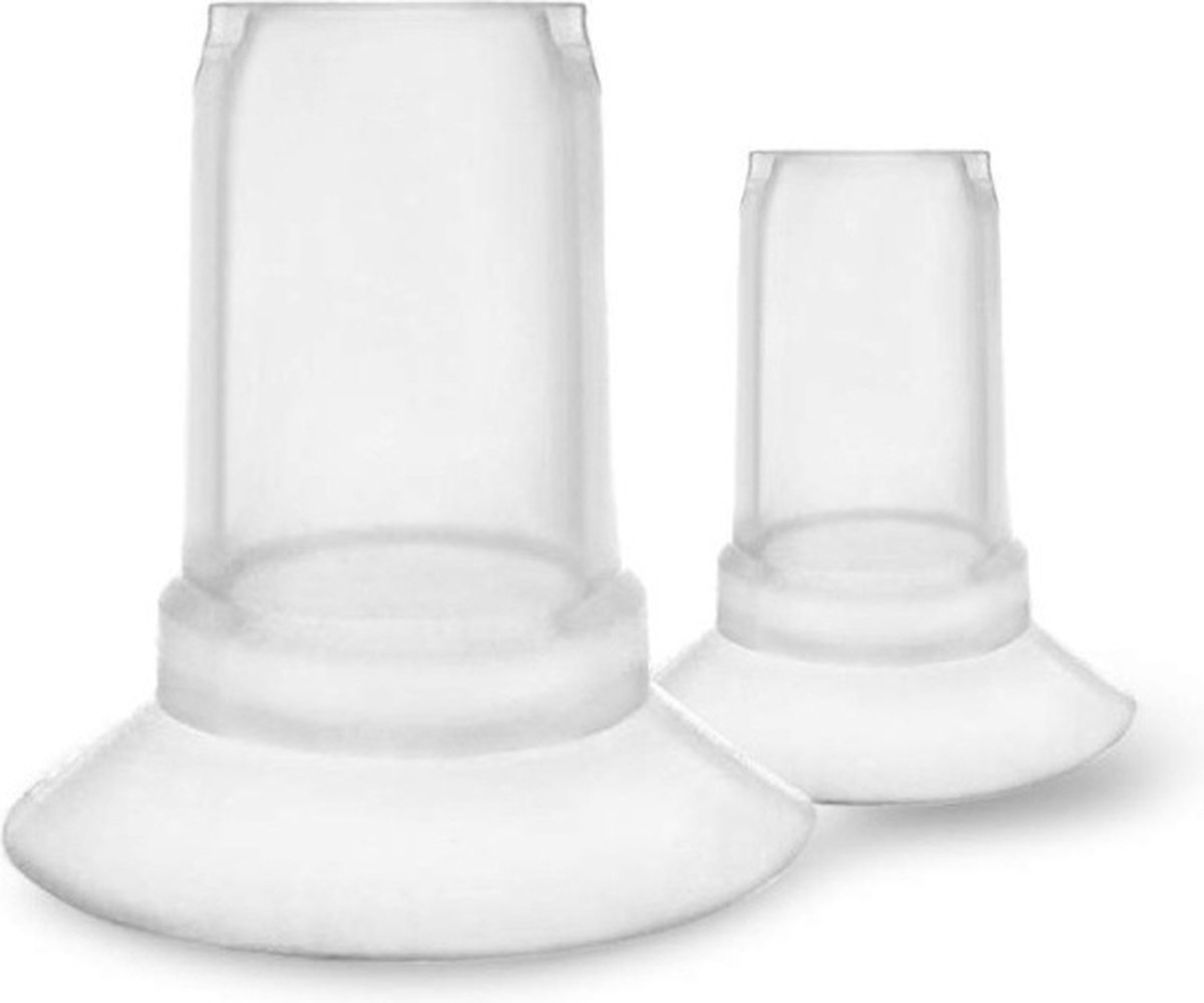 Goedkoopste MoM&e 21mm Silicone Borstschildverkleiners (2st) voor borstkolf borstschilden met lange tunnel