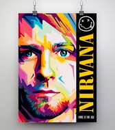 Poster Pop Art Kurt Cobain - Nirvana - 50x70cm