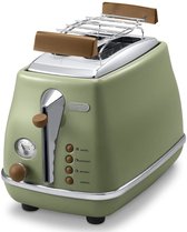 De'Longhi CTX2203.BK Broodrooster Met Tangen, Progressieve Controle Van Het Roosteren 3 Functies Lade Voor Kruimels Antislip Voeten Vermogen 550 Watt Kunststof Zwart 662660052