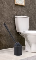 Siliconen Toiletborstel - WC Toiletborstel - Toiletborstel Met Houder - Toiletborstelhouder - Toiletborstel Zwart