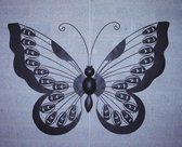 Wanddecoratie metaal - vlinder - 90 x 62 cm