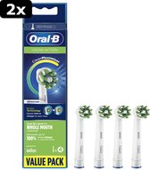 2x Oral-B CrossAction CleanMaximiser Opzetborstels 4 Stuks