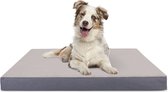 Nobleza Lit pour chien lavable - Coussin pour chien - Lit pour chien - Taille L : 90 x 70 x 8 cm - Grijs