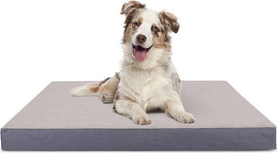 Nobleza B5A - Orthopedische Hondenkussen Wasbaar - Hondenbed - Maat L: 90 x 70 x 8 cm - Grijs